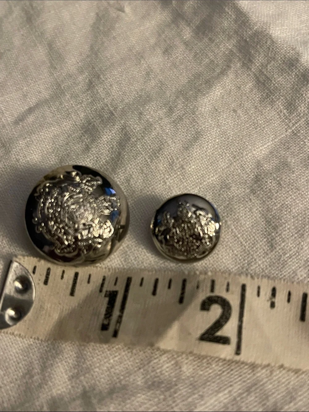 Ralph Lauren Silver Decorative Metal Buttons (Set of 2)